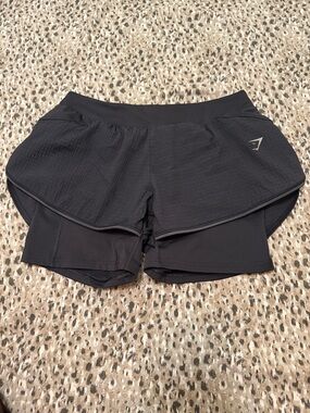 Gymshark Black 2-in-1 Skort with Inner Compression Shorts